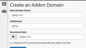 Cara menambahkan addon domain di cPanel