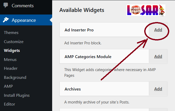 Menambahkan widget dengan mode accessibility