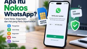 Ilustrasi nokos WhatsApp, nomor virtual, OTP, cara kerja, kegunaan, dan risiko penggunaannya